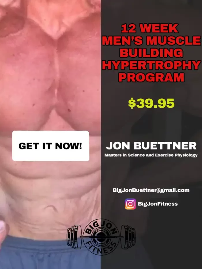 12 Week Men's Muscle Building Hypertrophy Program