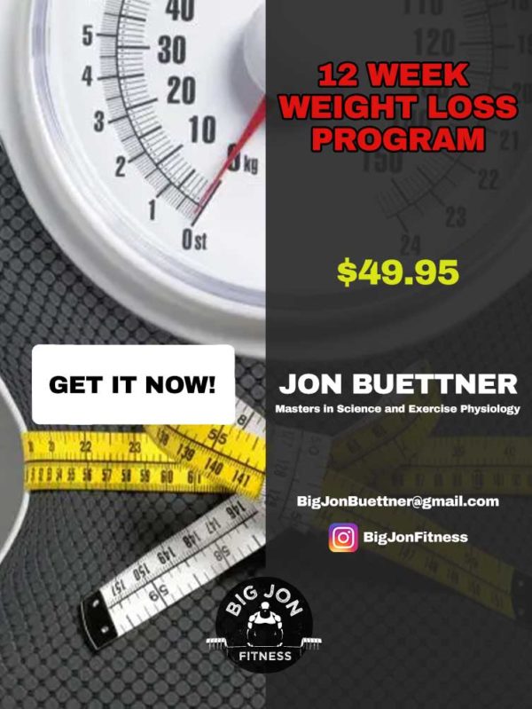 12 Week Weight Loss Program Big Jon Fitness 6442