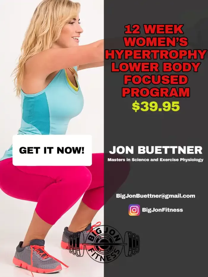 12-week Women's Hypertrophy Lower Body Focused Program